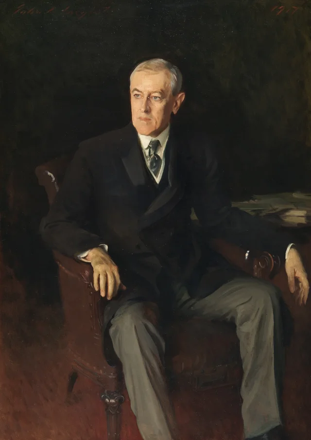 Retrato de Woodrow Wilson (1856-1924), presidente estadounidense