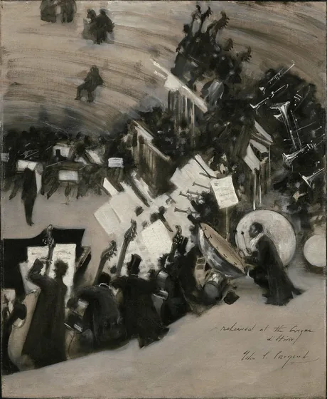 Répétition de l'orchestre Pasdeloup au Cirque d'Hiver