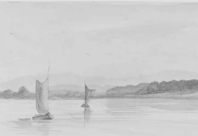 Voiliers sur un lac