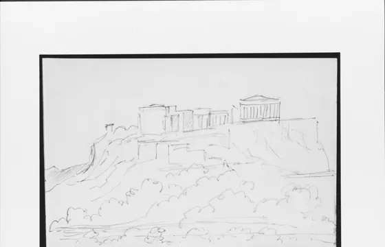 Sketch of Ancient Ruins on Hilltop (from Sketchbook)