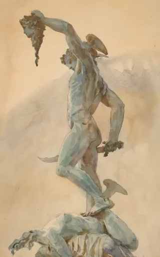 Sketch of Cellini's "Perseus"