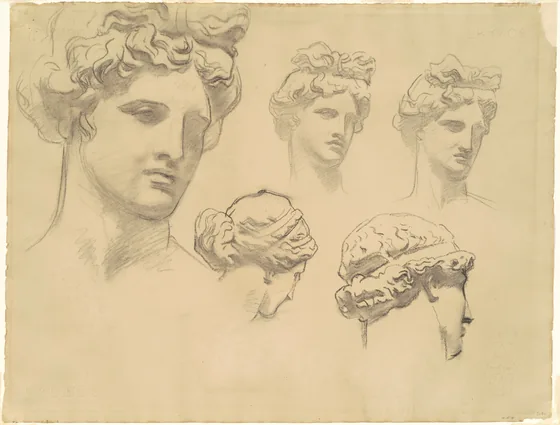 Studies for "Apollo and the Muses"