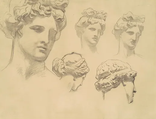 Studies for "Apollo and the Muses"