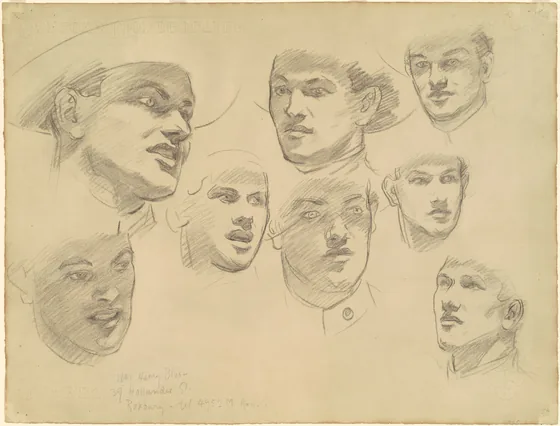 Studies for "Entering the War"