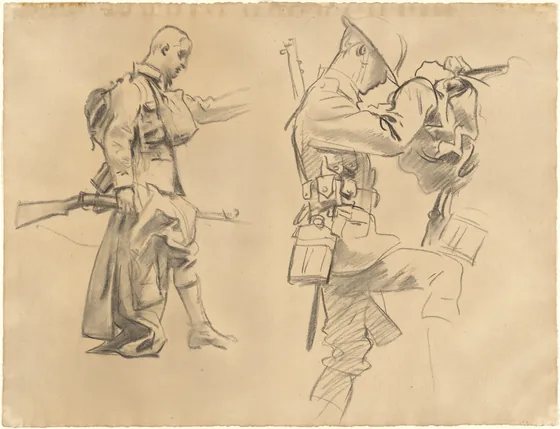 Studies for "Gassed" [recto]