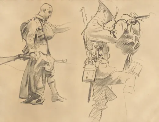 Studies for "Gassed" [recto]