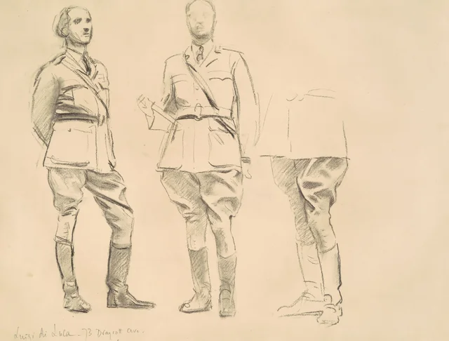 Études pour « Officiers généraux de la Première Guerre mondiale »