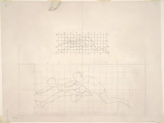 Studies for "Two Classical Male Figures Jumping"