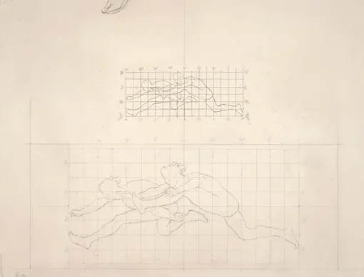 Studies for "Two Classical Male Figures Jumping"