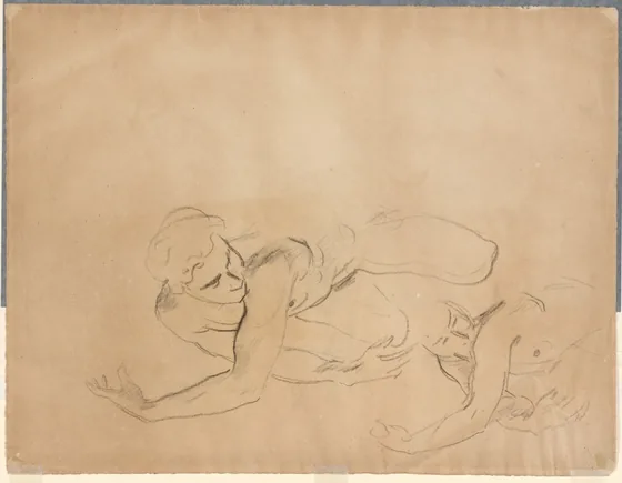 Studies of a Male Nude (verso)