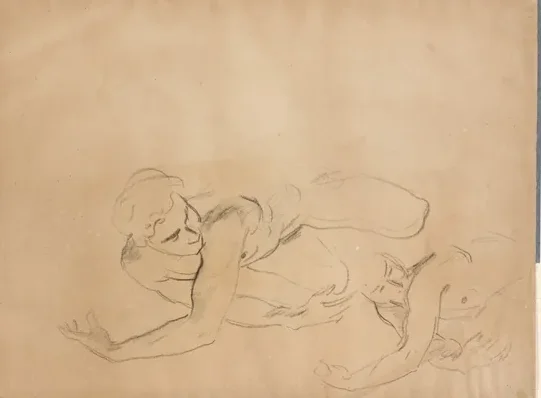 Studies of a Male Nude (verso)
