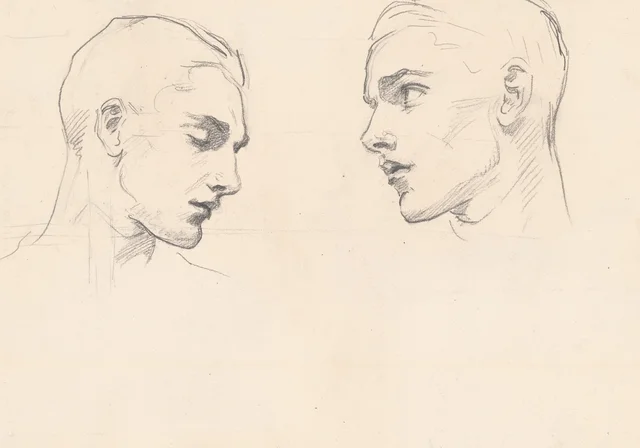 Études d'une tête d'homme