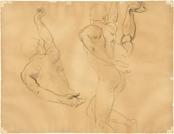Studies of Male Nudes [verso]