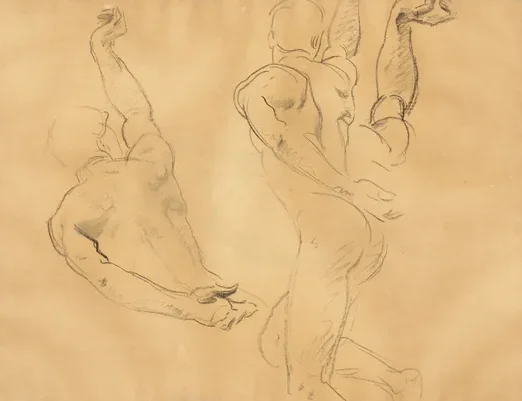 Studies of Male Nudes [verso]