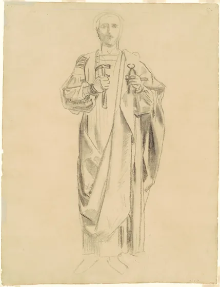 Study for "Dogma of the Redemption: Frieze of Angels" [recto]