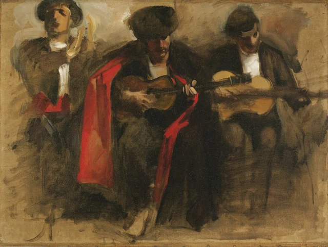 Étude de musiciens assis pour « El Jaleo », John Singer Sargent