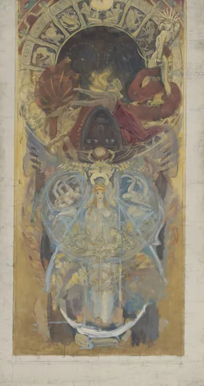 Study for the Boston Public Library Murals: Design for an Archway