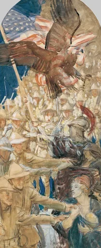 Study for "The Coming of the Americans"