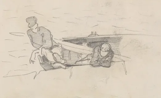 Two Men in Boat
