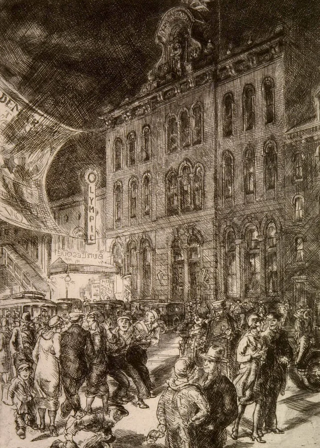 La calle 14, el Wigwam (Tammany Hall), John Sloan