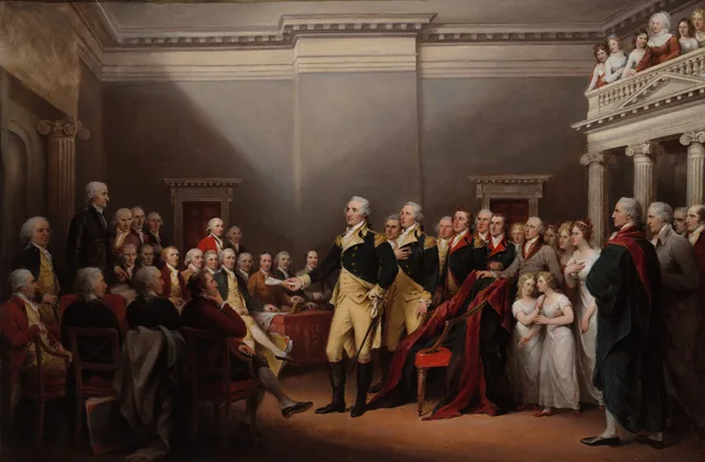 ワシントン将軍の辞任、1783年12月23日, ジョン・トランブル