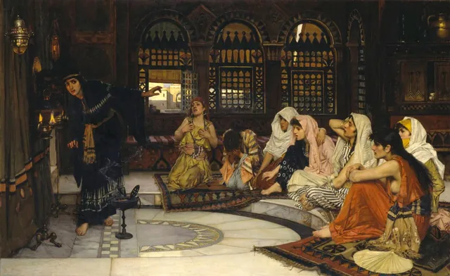 Consultando al oráculo, John William Waterhouse