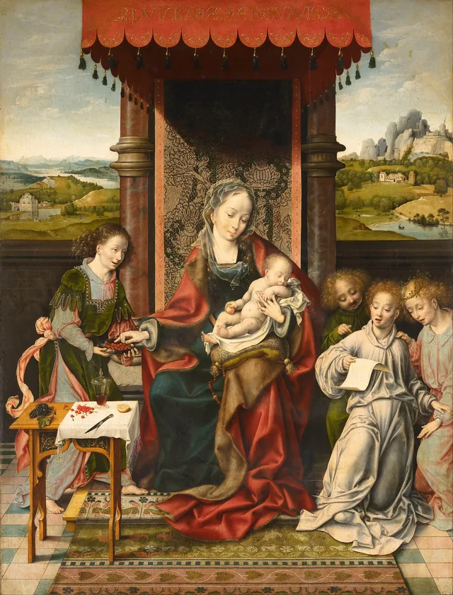 The Virgin and Child with Angels, Joos van Cleve