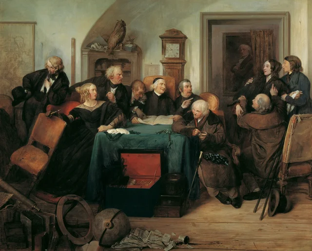 The Reading of the Will, Josef Danhauser