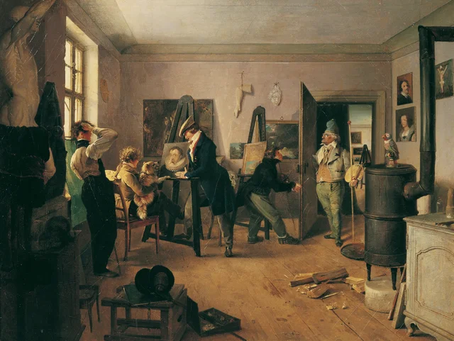 The Pupils' Room, Josef Danhauser