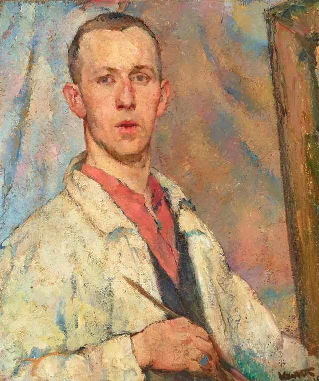 Self-portrait with red shirt, Joseph Kutter