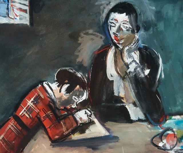 Child Doing Homework, Joseph Kutter