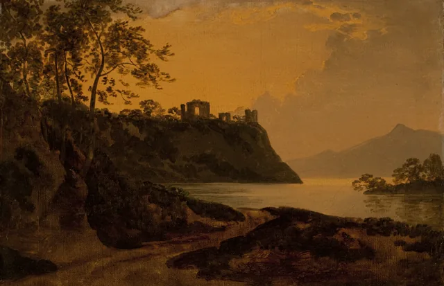 Landscape with Ruined Castle, Joseph Wright of Derby