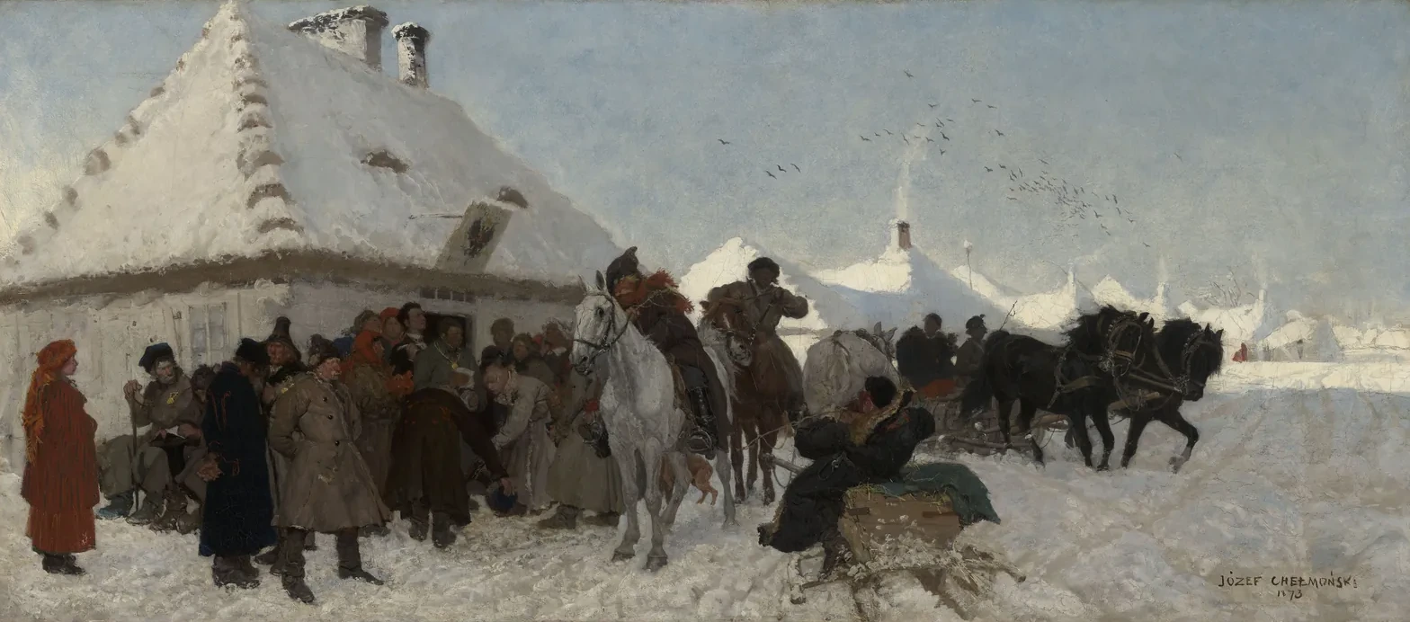 Asunto en casa del alcalde del pueblo, Józef Chełmoński