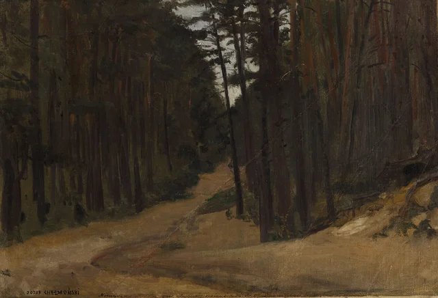 Camino en el bosque, boceto