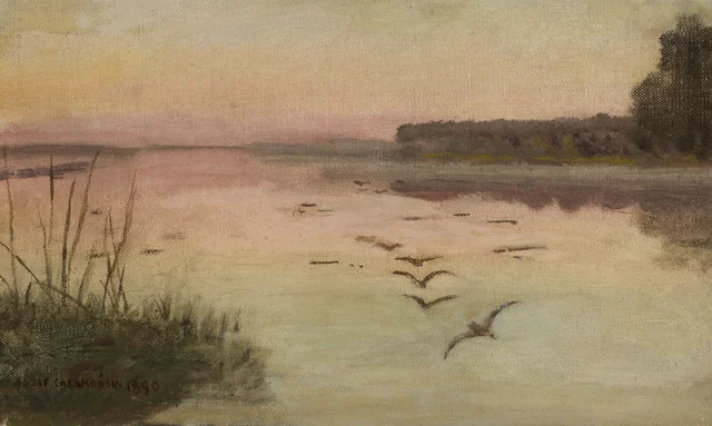 Lago al anochecer, Józef Chełmoński