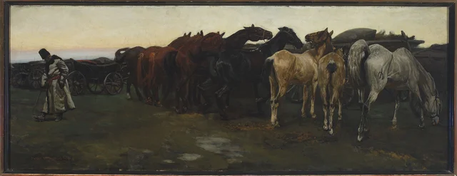 Horses at Rest, Józef Chełmoński