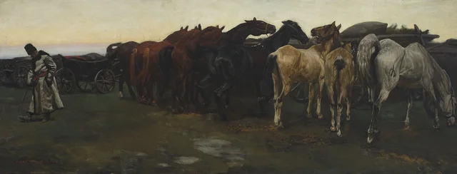 Caballos en reposo