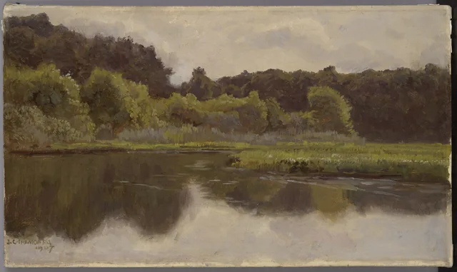 Paisagem com a lagoa, Józef Chełmoński