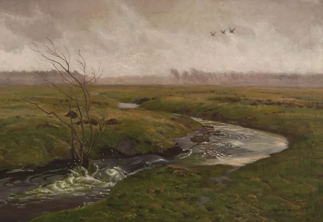 Primavera, el arroyo, Józef Chełmoński