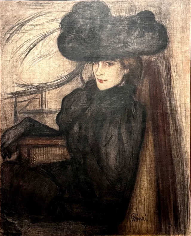 Dama de véu preto (Madame Mazet), József Rippl-Rónai