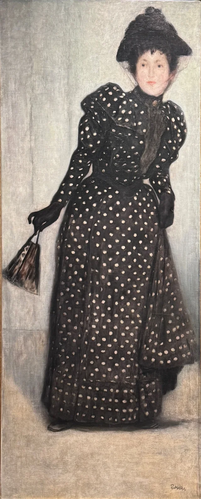 Mulher de vestido de bolinhas brancas, József Rippl-Rónai
