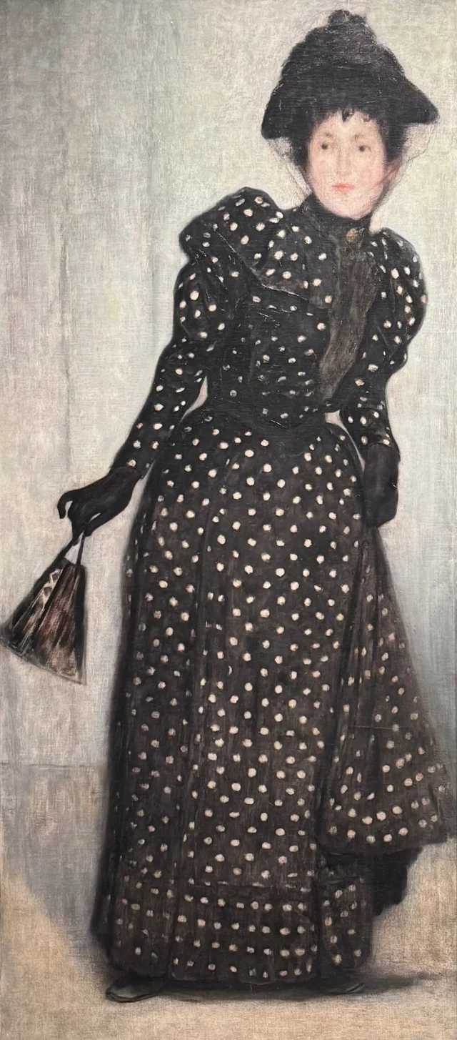 Mujer con vestido de lunares blancos, József Rippl-Rónai
