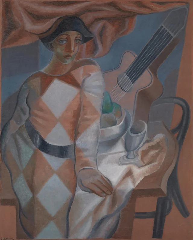 Arlequin devant une table, Juan Gris