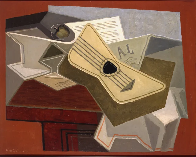 Guitare et journal, Juan Gris