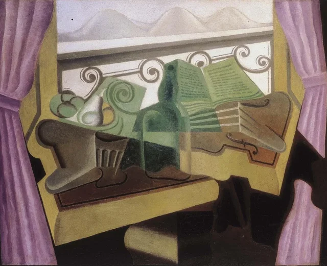 A Janela com colinas, Juan Gris