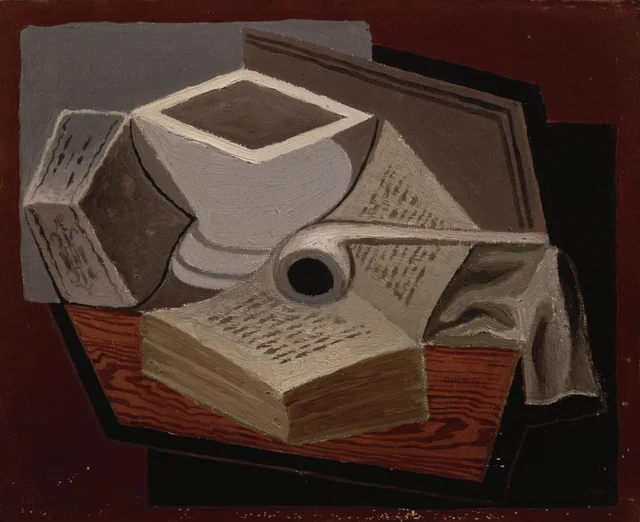 El libro abierto (Libro y pipa), Juan Gris