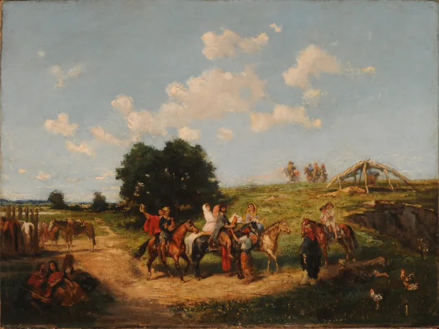 On the Way to the Cockfighting Ring, Juan León Pallière
