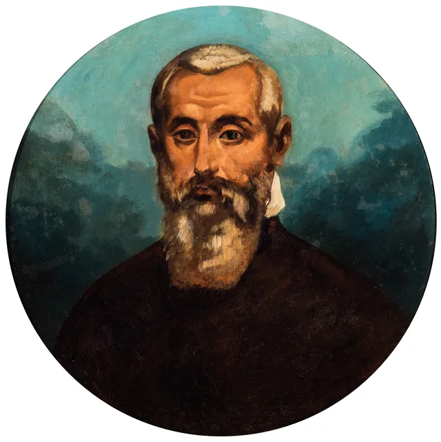 Retrato do pintor italiano Jacopo ou Giacomo Robusti, dito Tintoretto