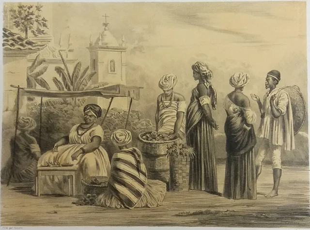 A Market in Bahia (Brazil), Juan León Pallière