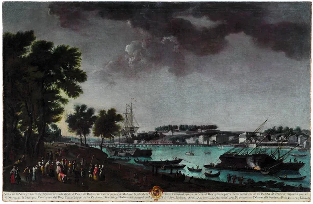 Vista da cidade e do porto de Bayonne tomada das alamedas de Boufflers, Juan Patricio Morlete Ruiz